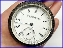 Antique Elgin Natl. Watch Co. Pioneer Waltham Coin Silver Case Pocket Watch