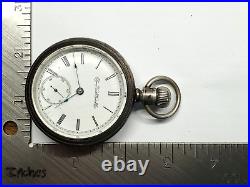 Antique Elgin Natl. Watch Co. Pioneer Waltham Coin Silver Case Pocket Watch