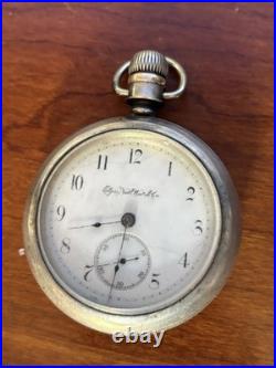 Antique Elgin Natl Watch Co Pocket Watch Running Bullseye Case WORKS