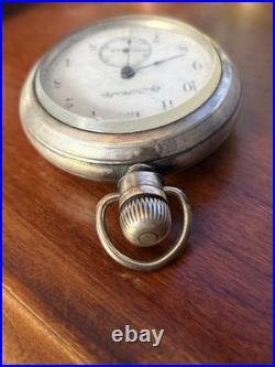 Antique Elgin Natl Watch Co Pocket Watch Running Bullseye Case WORKS