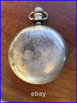 Antique Elgin Natl Watch Co Pocket Watch Running Bullseye Case WORKS