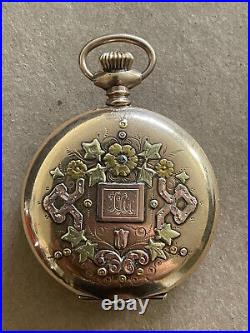 Antique Elgin Pocket Watch Champion Hunter Case circa 1895