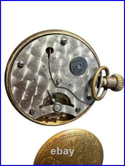 Antique Elgin Pocket Watch Gold Filled Floral Engraved Hunter Case Made in USA