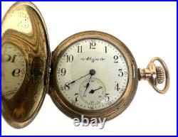 Antique Elgin Pocket Watch Grade 269 7J Hunter Case c1904 Runs Then Stops