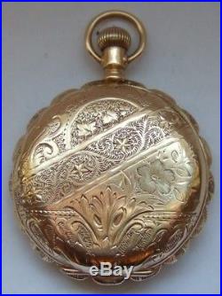 Antique Elgin Pocket Watch Hunter's Case 14K Gold Warranted U. S. Assay Runs 1894