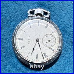 Antique Elgin Pocket Watch Illinois Watch Case Co For Repair Parts Not Running