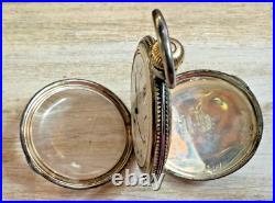 Antique Elgin Pocket watch Keystone Sterling Silver Watch Case Early 1900s