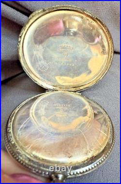 Antique Elgin Pocket watch Keystone Sterling Silver Watch Case Early 1900s