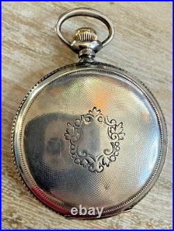 Antique Elgin Pocket watch Keystone Sterling Silver Watch Case Early 1900s