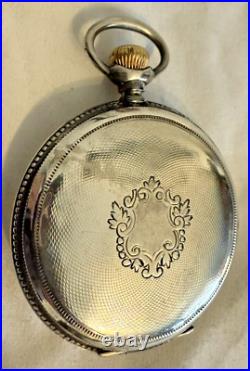 Antique Elgin Pocket watch Keystone Sterling Silver Watch Case Early 1900s