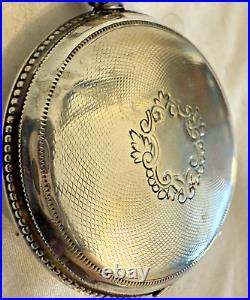 Antique Elgin Pocket watch Keystone Sterling Silver Watch Case Early 1900s