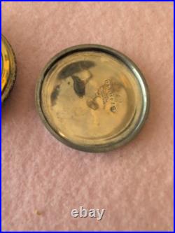 Antique Elgin in Wadsworth Platold two tone pocket watch case, Works Good