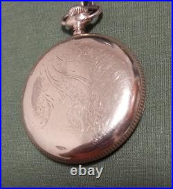 Antique Elgin pocket watch with gold plated case. 51mm /26/