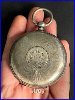 Antique English 925 Sterling Silver Pocket Watch Case # 2