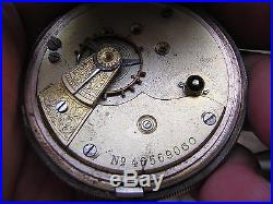 Antique English British Sterling Silver Hunter Case Pocket Watch S16 Works