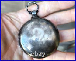 Antique English Fusee Pocket Watch Sterling Pair Case Clarkson Liverpool 19thC