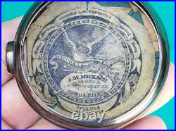 Antique English Fusee Pocket Watch Sterling Pair Case Clarkson Liverpool 19thC