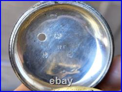 Antique English Fusee Pocket Watch Sterling Pair Case Clarkson Liverpool 19thC