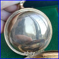 Antique FAHY Montauk 20 Years 6S Gold Filled Hunter Pocket Watch Case Fits Elgin