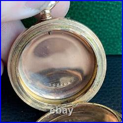 Antique FAHY Montauk 20 Years 6S Gold Filled Hunter Pocket Watch Case Fits Elgin
