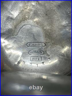Antique Fahy's 900 Coin Silver Engraved Leafy Engraved Pocket Watch Case 63.82 G