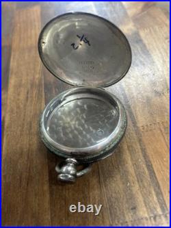 Antique Fahy's 900 Coin Silver Engraved Leafy Engraved Pocket Watch Case 63.82 G