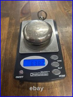 Antique Fahy's 900 Coin Silver Engraved Leafy Engraved Pocket Watch Case 63.82 G