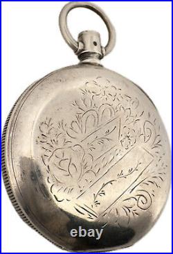 Antique Fahy's Monarch Hunter Pocket Watch Case for 18 Size Coin Silver f Repair