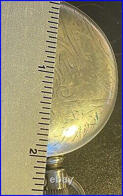 Antique Fahy's No. 1 Hunter Case Illinois Pocket Watch Coin Silver. 2 dia. 1895