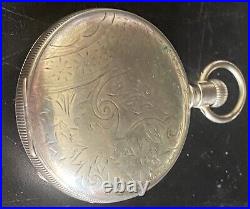 Antique Fahy's No. 1 Hunter Case Illinois Pocket Watch Coin Silver. 2 dia. 1895