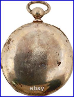 Antique Fahy's Open Face Pocket Watch Case for 18 Size Key Wind Coin Silver