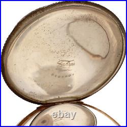 Antique Fahys Tri Color Hunter Pocket Watch Case for 18 Size Sterling Silver