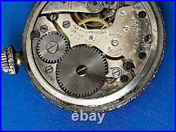 Antique Famous Pocket Watch Case 14k White Gold Filled Worcester Movement