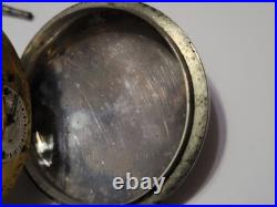 Antique French/Swiss Verge Fusee Key-Wind Calendar Pocket Watch Silver Case