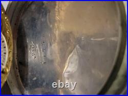 Antique French/Swiss Verge Fusee Key-Wind Calendar Pocket Watch Silver Case