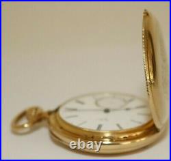 Antique Fritz Piguet 18K Gold Hunting Case Pocket Watch Running