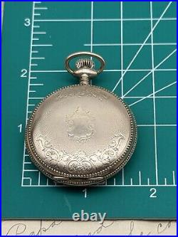 Antique GOLD FILLED Pocket Watch Elgin 1903 In Wood Case RUNS Inside Dedication