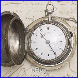 Antique G. PRIOR TRIPLE CASE OTTOMAN / TURKISH MARKET Verge Fusee Pocket Watch