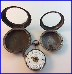 Antique George Prior Triple Case Pocket Watch Verge Fusee Oignon WithKey London