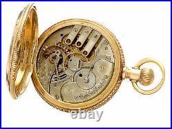 Antique Gold Elgin Pocket Watch C1894 14k Multicolor Gold Hunter Drum Case