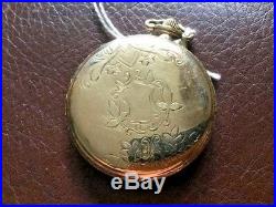 Antique Gold Fill Elgin Pocket Watch 15 Jewels Art Deco 1920 Ornate Case