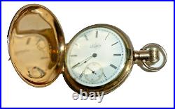 Antique Gold Filled Elgin 6261666 size 6 Pocket Watch Etched case