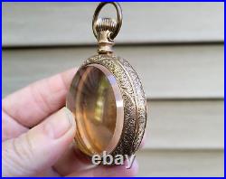 Antique Gold Filled Fahy Pocket Watch Case FITCH PAT April 22, 1879 Screw Bezel