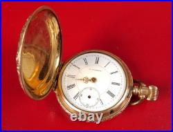 Antique Gold Filled Hunter Case Pocket Watch P. H. Doret For Parts Or Repair
