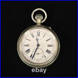 Antique Goliath 71mm Case C&B Cross & Beguelin Centennial Pocket Watch Swiss