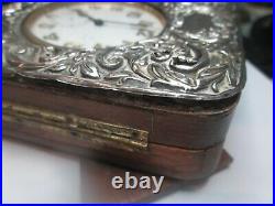 Antique Goliath 8-Days Pocket. And silver hallmarked front outer case