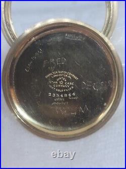 Antique HAMILTON 10 KT Gold Filled RR Open Face Pocket Watch Case-16 S! Great