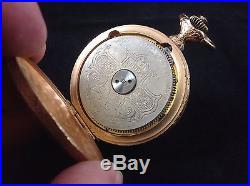 Antique HEBDOMAS 8 Days Hunter Case Pocket Watch AS-IS, RUNS