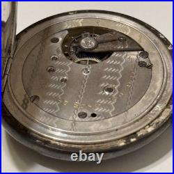 Antique H Muhrs Sons Phila Pocket Watch 0.935 Silver Case Engraved Nonworking