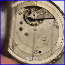 Antique H Muhrs Sons Phila Pocket Watch 0.935 Silver Case Engraved Nonworking